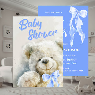 Cute Teddy Bear Baby Shower  Invitation