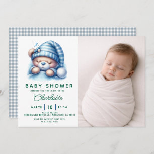 Cute Teddy Bear Baby Shower Invitation