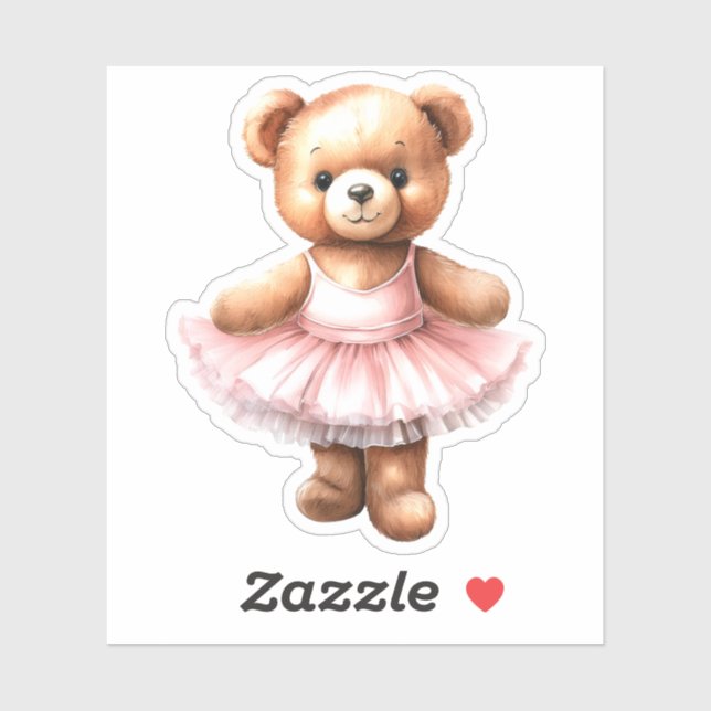 Cute teddy bear ballerina dancing ballet (Sheet)