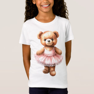 Cute teddy bear ballerina dancing ballet T-Shirt