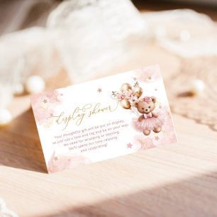 Cute Teddy Bear Balloons Display Shower Enclosure Card