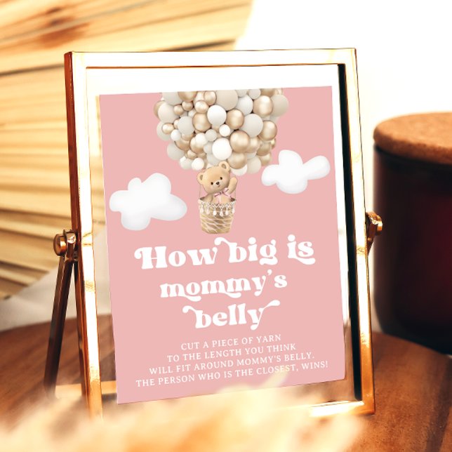 Cute Teddy Bear Balloons How Big is Mummy's Belly Poster (Creator Uploaded)