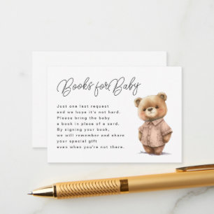 Cute Teddy Bear Books for Baby Enclosure Card