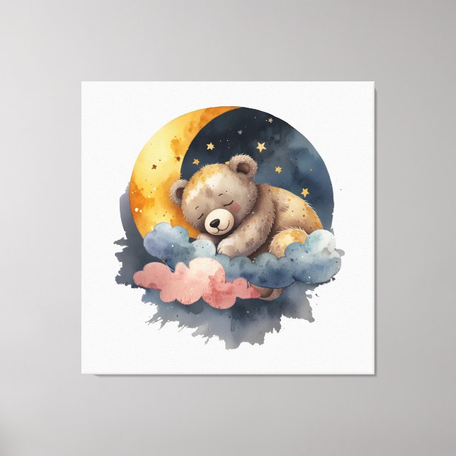 Cute Teddy Bear Canvas Print (Front)