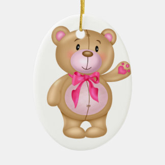 Cute Teddy Bear Ceramic Tree Decoration