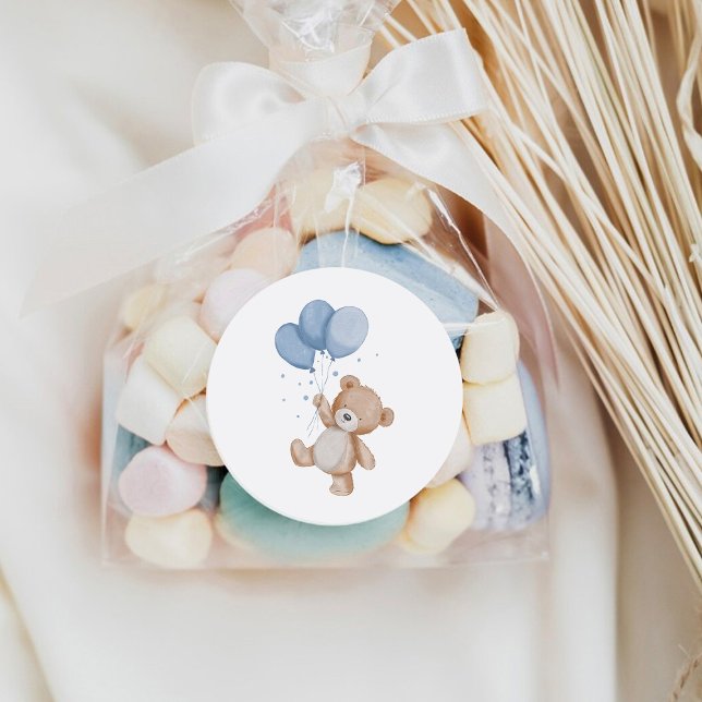 Cute Teddy Bear Classic Round Sticker (Creator Uploaded)