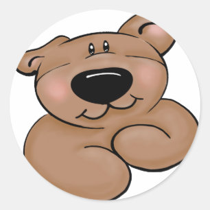 Cute Teddy Bear Classic Round Sticker
