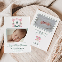 Cute Teddy Bear Crest Baby First Christmas