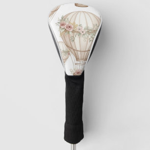 Cute Teddy Bear Hot Air Balloon Neutral Pattern 3 Golf Head Cover