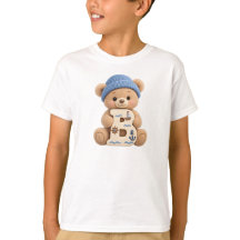 Cute Teddy Bear Initial B Sailor Boys T-Shirt