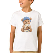 Cute Teddy Bear Initial C Sailor Boys T-Shirt