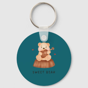 Cute Teddy Bear Keychain   Adorable Aesthetic Bear