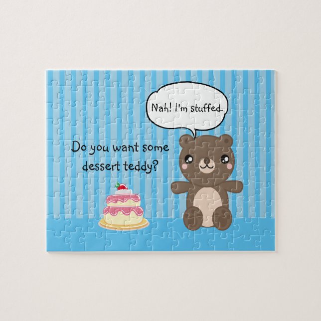 Cute Teddy Bear Kids Funny Joke  Jigsaw Puzzle (Horizontal)