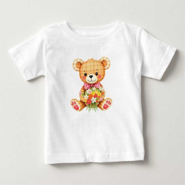 Cute Teddy Bear Kids T-Shirt (Front)