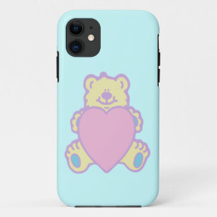 Cute Teddy Bear Love Heart Case-Mate iPhone Case