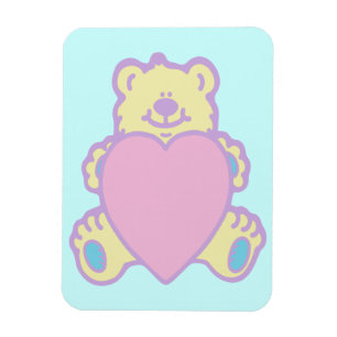 Cute Teddy Bear Love Heart Magnet