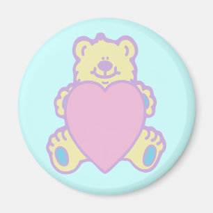 Cute Teddy Bear Love Heart Magnet