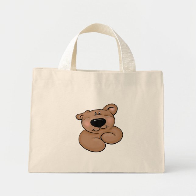 Cute Teddy Bear Mini Tote Bag (Front)