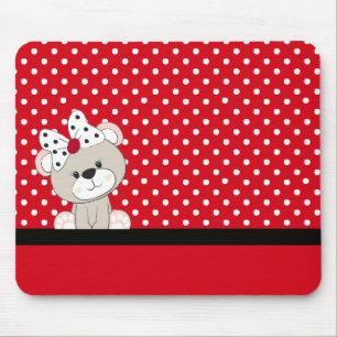 cute teddy bear mouse pad