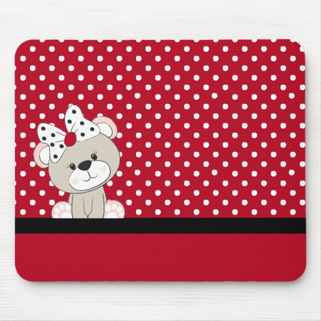 cute teddy bear mouse pad (Front)