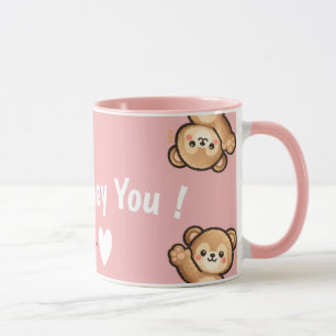 Cute Teddy Bear Mug with Heart – Kawaii Love Bear 