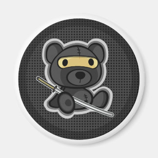 Cute teddy bear ninja samurai warrior magnet