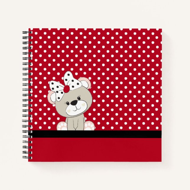 cute teddy bear notebook (Front)