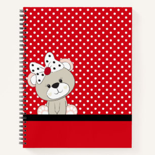 cute teddy bear notebook