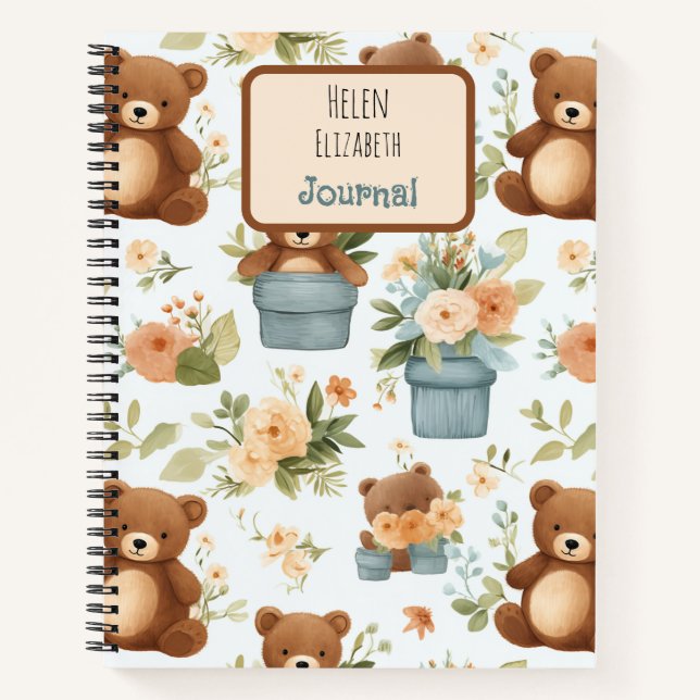 Cute Teddy Bear  Notebook (Front)