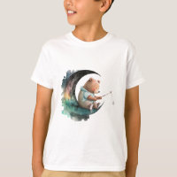 Cute Teddy Bear on the Moon, Plush Cartoon Bear