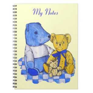 cute teddy bear picture spiral notebook