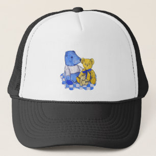cute teddy bear picture trucker hat