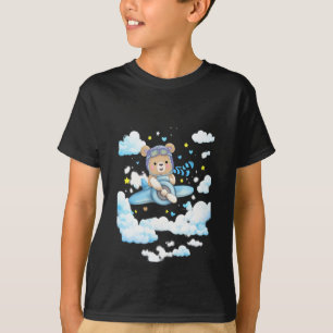 Cute Teddy Bear Pilot Airplane T-Shirt