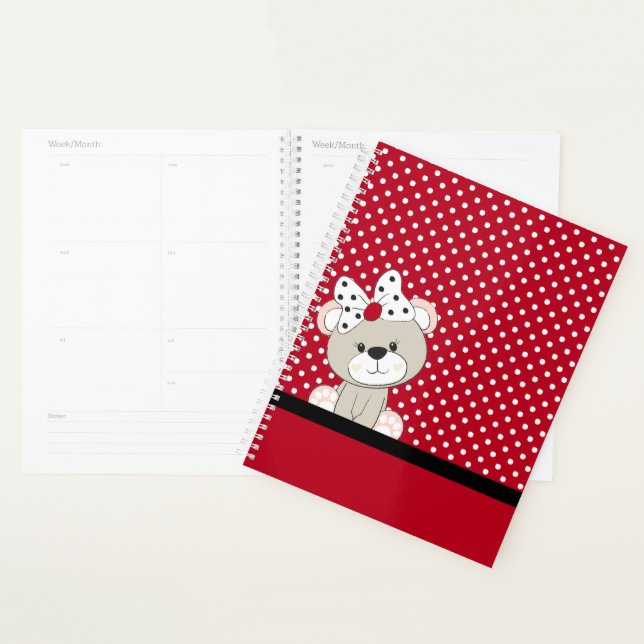 cute teddy bear planner (Display)