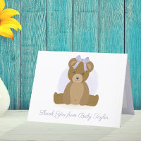 Cute Teddy Bear Purple New Baby Girl