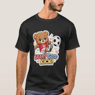 Cute Teddy Bear Soccer Player T-Shirt Design