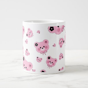 Cute Teddy Bear Specialty Mug – Pink & Black 