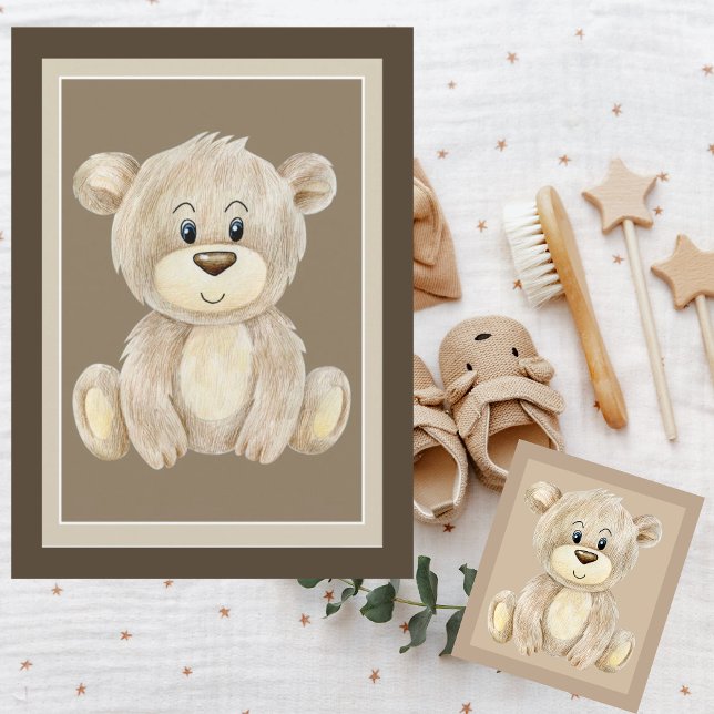 Cute Teddy Bear Thank You Card (Creator Uploaded)