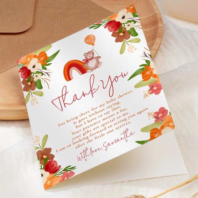 Cute teddy bear thank you rainbow baby shower (Cute teddy bear thank you rainbow baby shower)