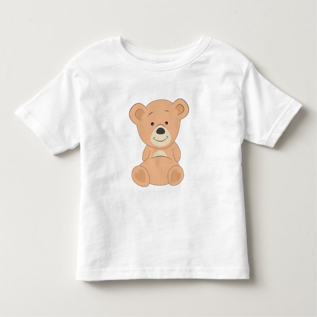 Cute Teddy Bear Toddler T-Shirt (Front)