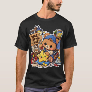 Cute Teddy Bear Vintage Collage T-Shirt