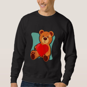 Cute Teddy Bear With Heart Bears Cuddly Bear Child Sweatshirt