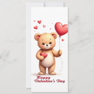 Cute Teddy Bear with Heart – Happy Valentine’s Day