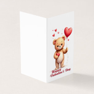 Cute Teddy Bear with Heart – Happy Valentine’s Day