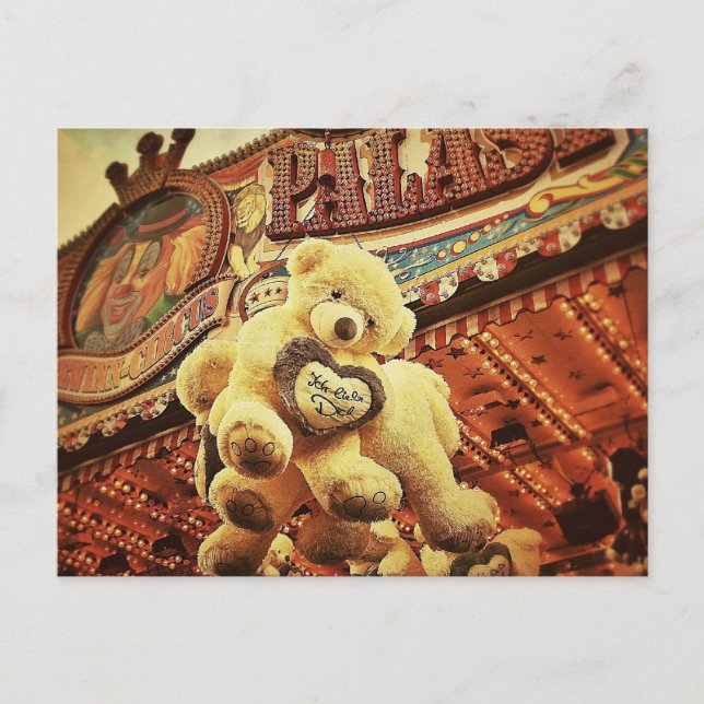 Cute Teddy Bears at the Carnival Postcard (Front)