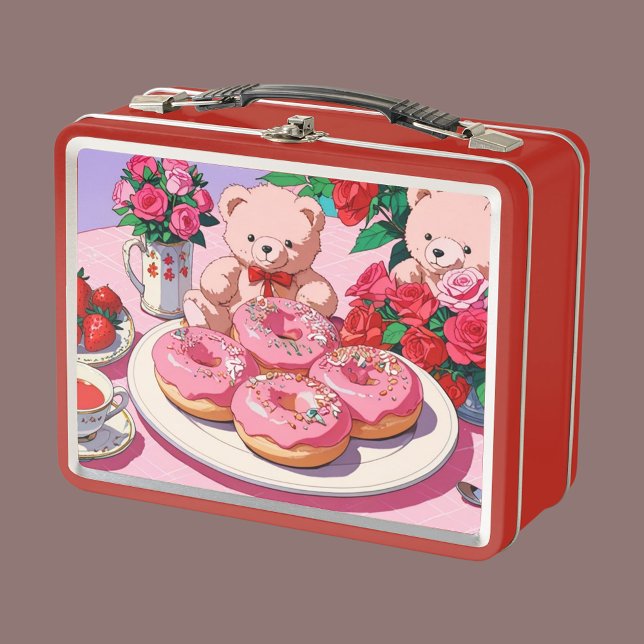 Cute teddy bears Metal Lunchbox (Creator Uploaded)