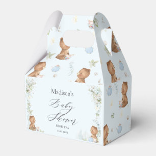 Cute Teddy Bears Twins Baby Shower High Tea Party Favour Box