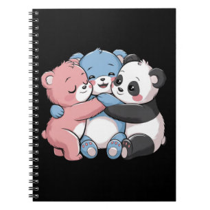 Cute Teddy Bears with Panda Notebook