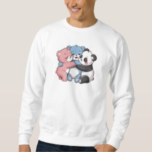 Cute Teddy Bears with Panda Sweatshirt
