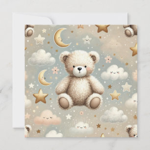 Cute Teddy Birth Announcement or Invitation